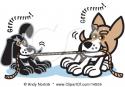 3711_14509-Two-Dogs-Growling-While-Playing-Tug-Of-War-With-A-Rope-Clipart-Illustration1.
