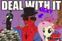 762354146_-_animated_blingee_cigar_deadpool_deal_with_it_discussion_fluttershy_glasses_hat_money_satire_is_lost_on_the_dumb_smiley_snoop_dogg_spiderman.
